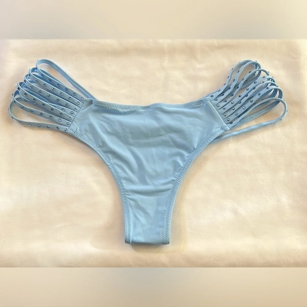 SKIMS RHINESTONE STRAPPY BIKINI BOTTOM
